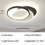 plafonniers led modernes blanc noir géométriques minimalistes éclairage intérieur plusieurs niveaux toucher marche arrêt