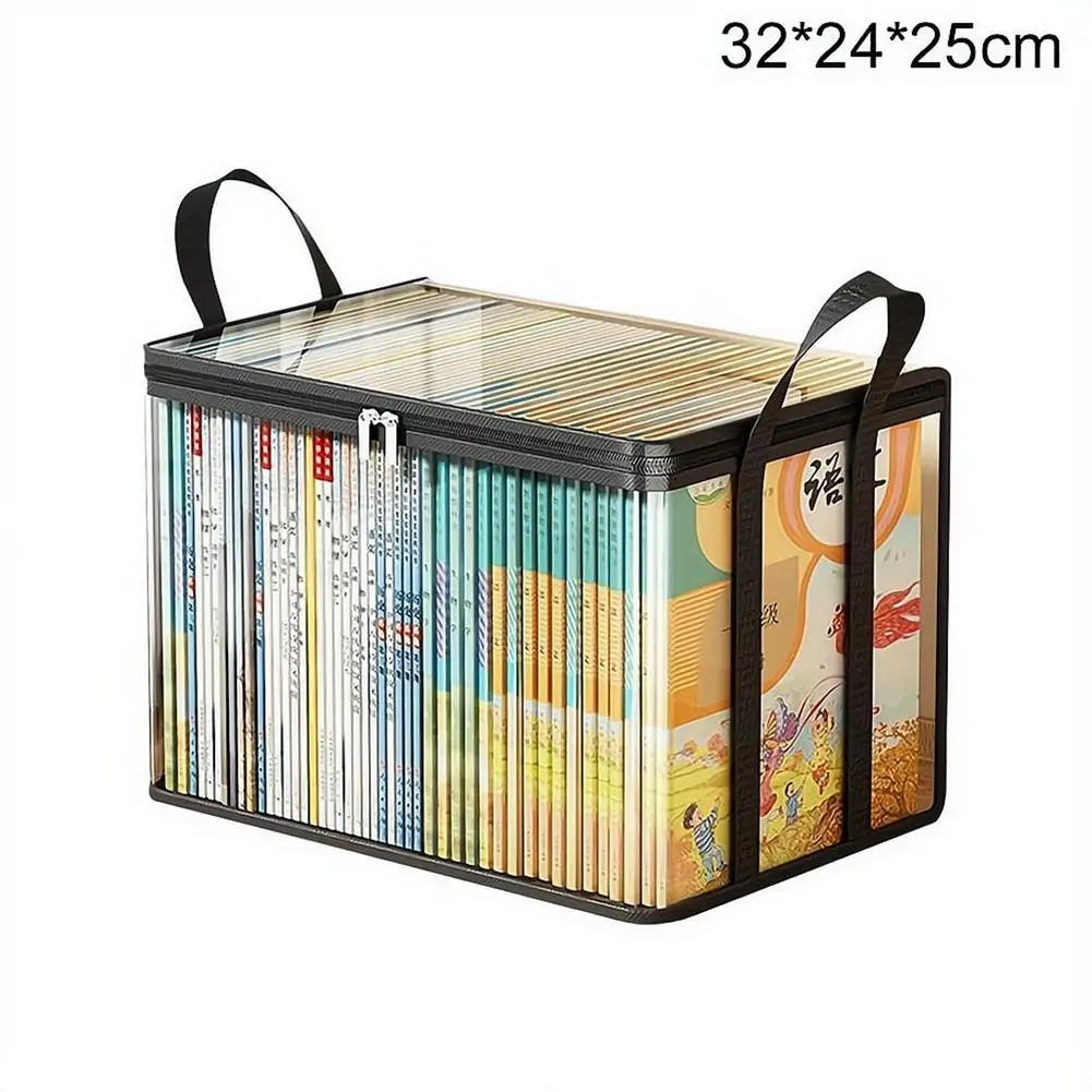 organisateur livres pliable transparent noir rangement documents école maison modulaire utilitaire moderne