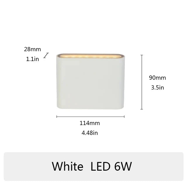 applique murale led moderne blanc noir 12w 20w 6w 4000k minimaliste