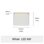 applique murale led moderne blanc noir 12w 20w 6w 4000k minimaliste