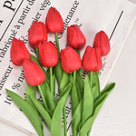 tulipes artificielles orange jaune bleu rose blanc modernes extérieures 10 pièces