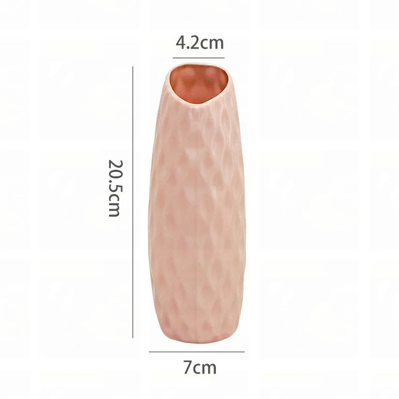 vases modernes vert pastel blanc rose texture géométrique minimaliste