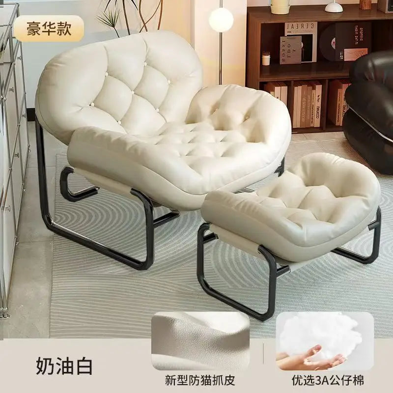fauteuil cuir moderne noir salon décontracté intérieur chaise relaxation maison contemporaine