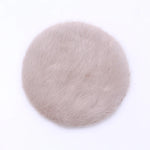 tapis fourreau coussin fourrure moderne couleur bleu rose beige blanc