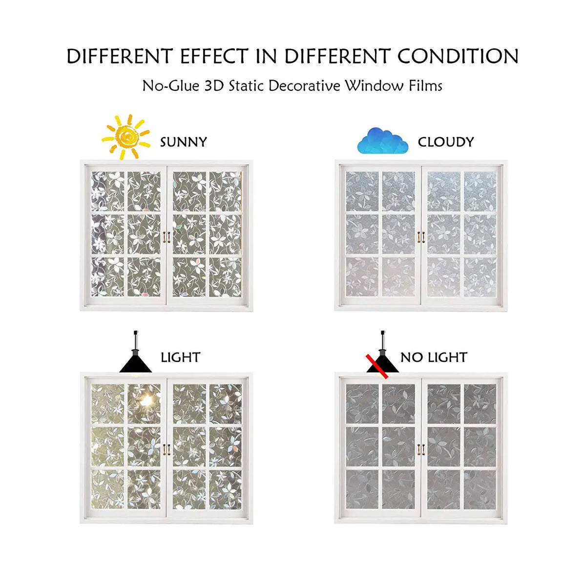 film décoratif fenêtre motifs floraux protection uv adhésif sans colle isolation thermique moderne transparent