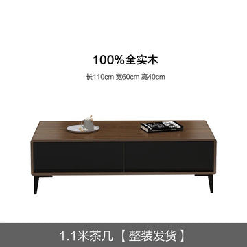 table basse rectangulaire moderne bois massif sans montage nécessaire