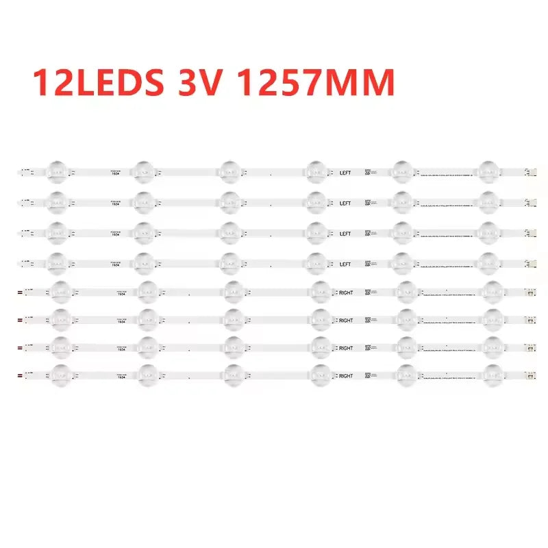 ruban led transparent blanches moderne 632mm 3v 12leds fixations invisibles téléviseur