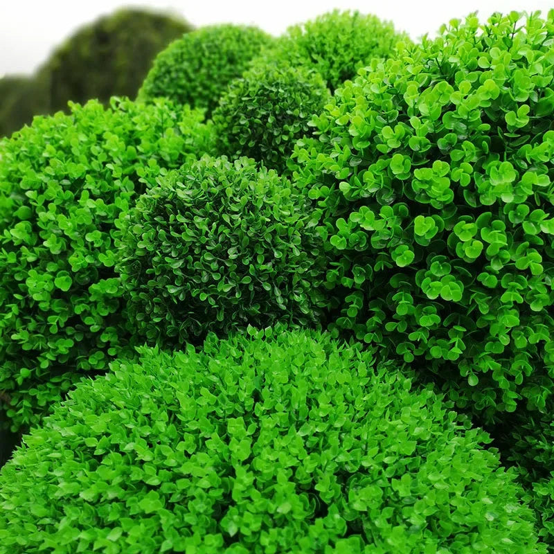 boule herbe artificielle verte moderne extérieur décoration jardin balcon mariage exposé