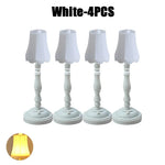 lampe table champignon blanc marron classique base stable abat jour câble