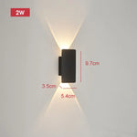 applique murale moderne extérieure led 18w aluminium hydrofuge ip65 noir 61cm