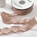 rubans organza rayés texturés couleur unie rose bleu orange beige floral 100 polyester