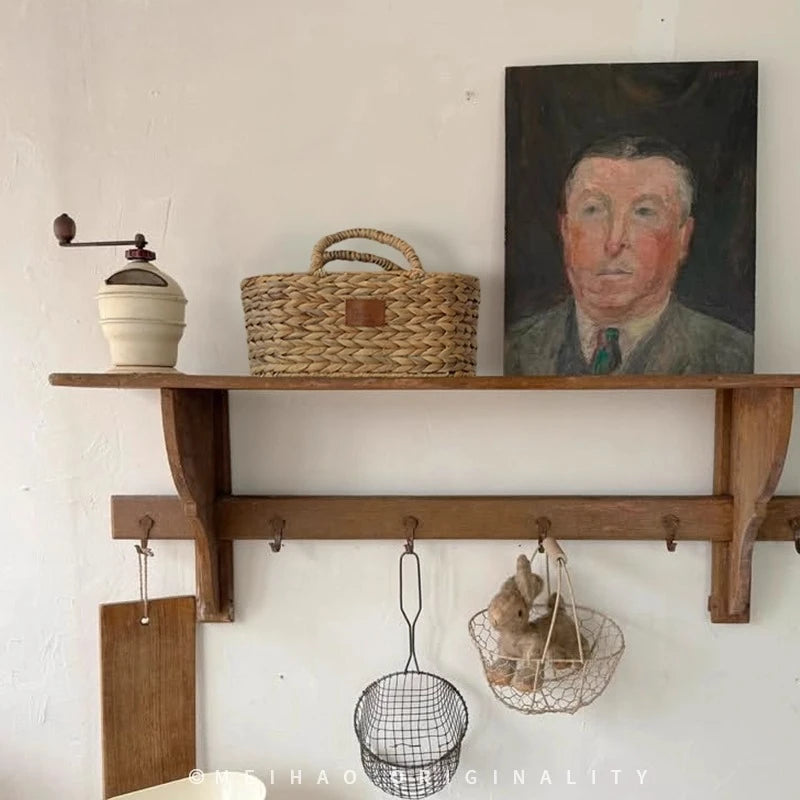 panier rangement rotin naturel tressé main double poignées organisation maison décor boho fruits orangers