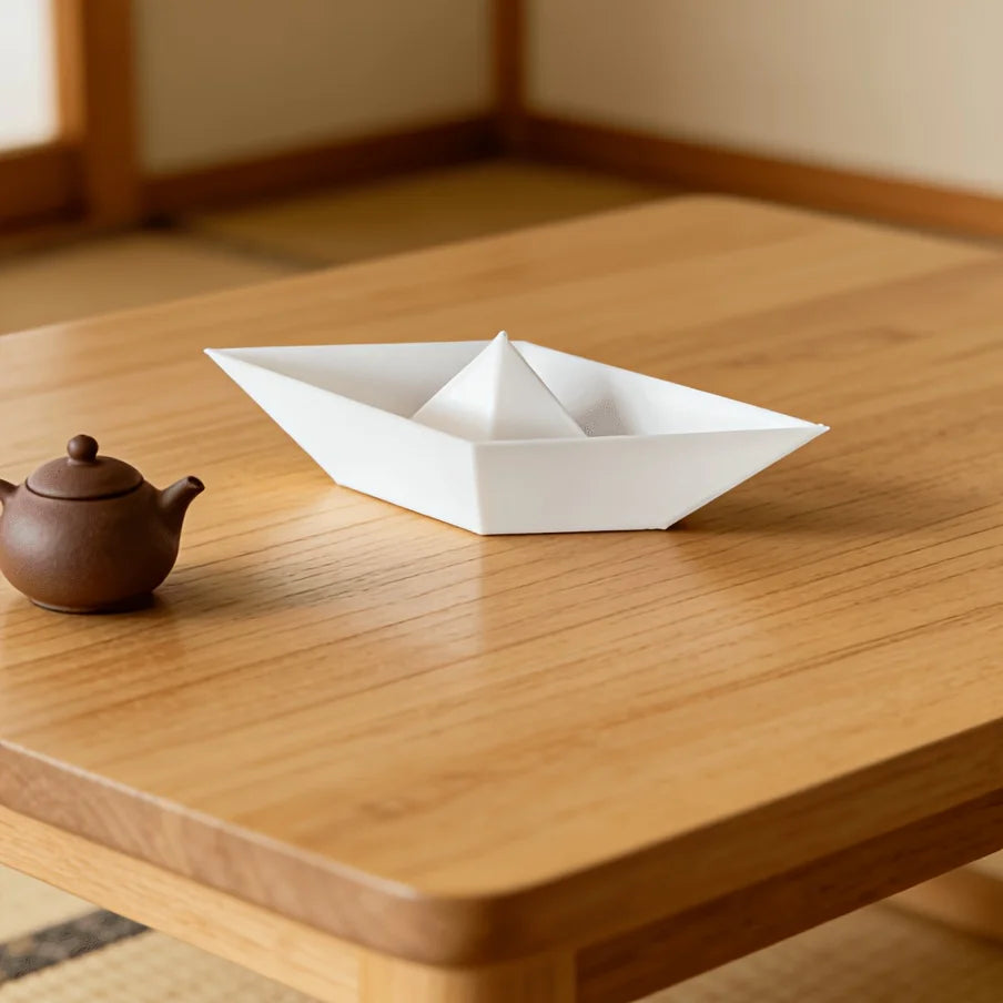 décoration zen moderne bateau papier noir blanc minimaliste 3d impression objet maison rangement bijoux