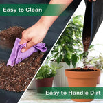 tapis jardinage noir moderne poignées pot plante graine outils arrosoir chiffon