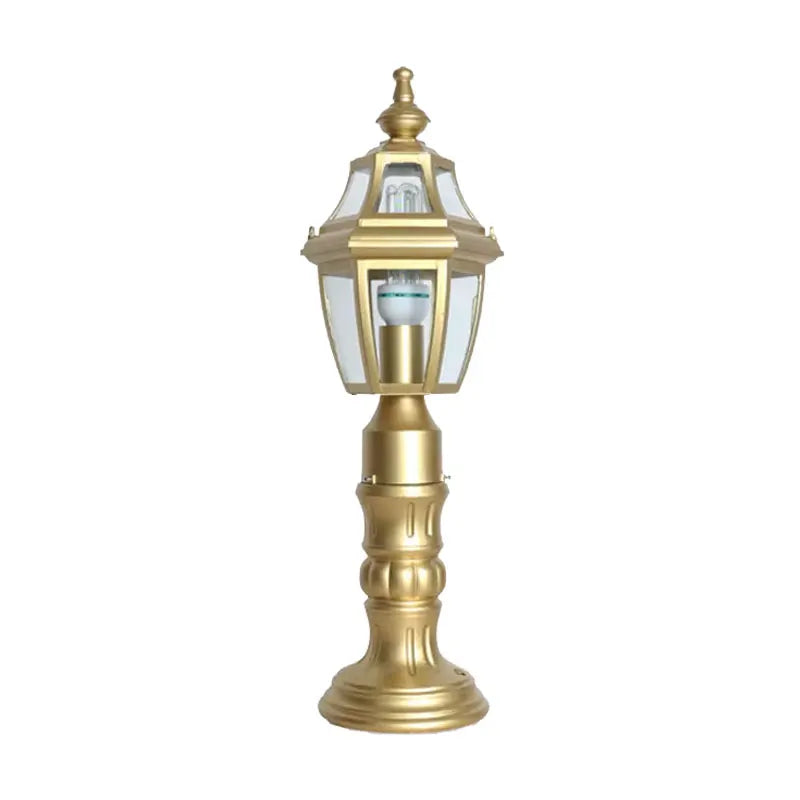 lampe jardin dorée classique ip65 aluminium ornéextérieur éclairage public led e27