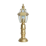lampe jardin dorée classique ip65 aluminium ornéextérieur éclairage public led e27