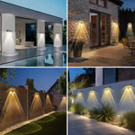 lumière solaire murale autoinstallation extérieure étanche noir blanche moderne led fluxfaible
