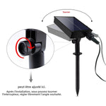 guirlande led solaire extérieure jaune rouge verte bleue décoration festive 50m ip65 télécommande