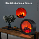 veilleuse électrique moderne effet flamme led rechargeable noir minimaliste faux foyer vacances chambre deco