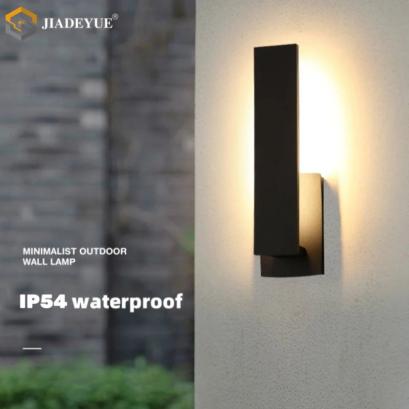 lampe murale extérieure led noir minimaliste moderne autonome hydrofuge 85 265v
