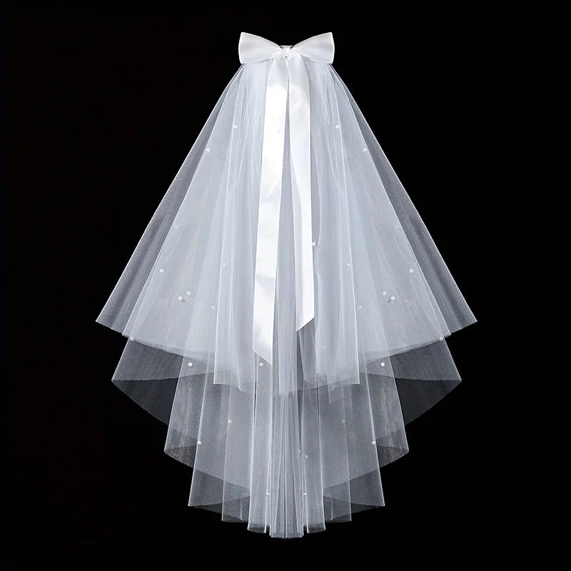 voile mariée tulle blanc classique clips ruban satin romantique fiançailles propositions photographie
