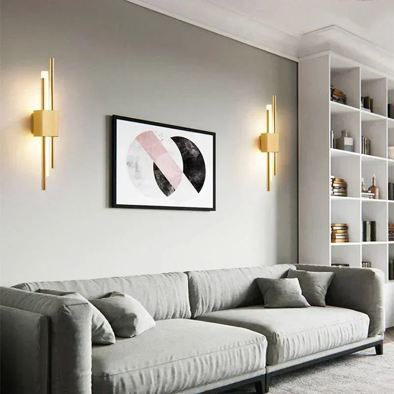 appliques murales modernes or noir contemporaines éclairage cuisine chambre salle manger