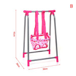 jouets poupées rose blanc gris imprimés coeurs bébés balançoire chaise poussette lit ensemble modernes