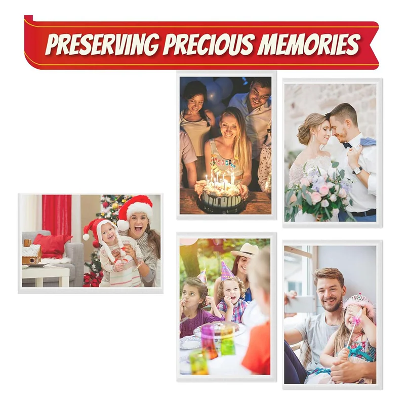 cadres photo magnétiques blancs modernes réfrigerateur 4x6 pouces pack 24