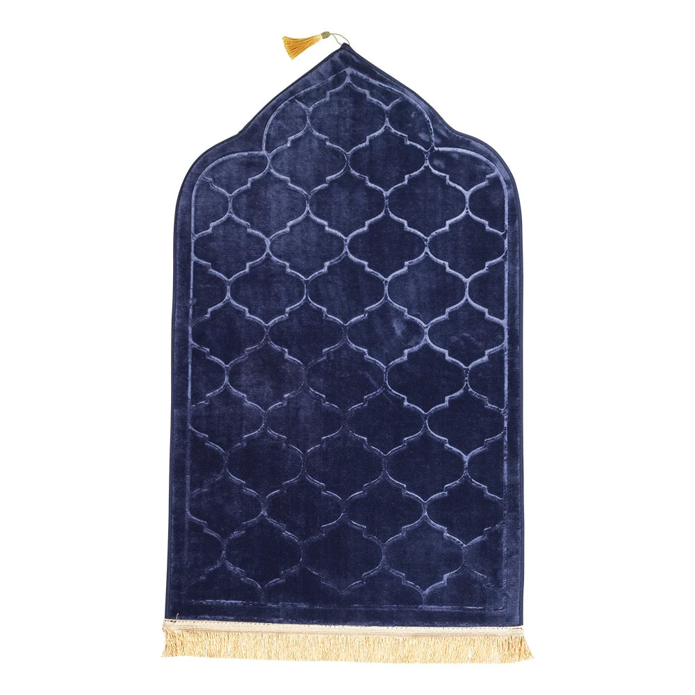 tapis prière polyester antidérapant flocage motif géométrique moderne rouge bleu marine rose beigeclair
