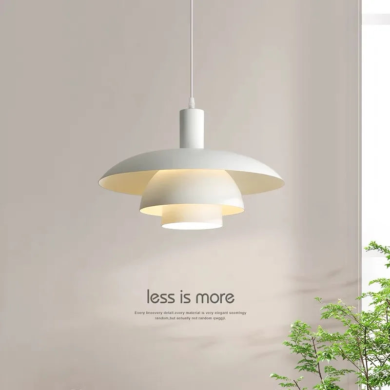 lampe suspendue moderne blanche minimaliste plafonnier salon chambre luminaires intérieur rond épuré