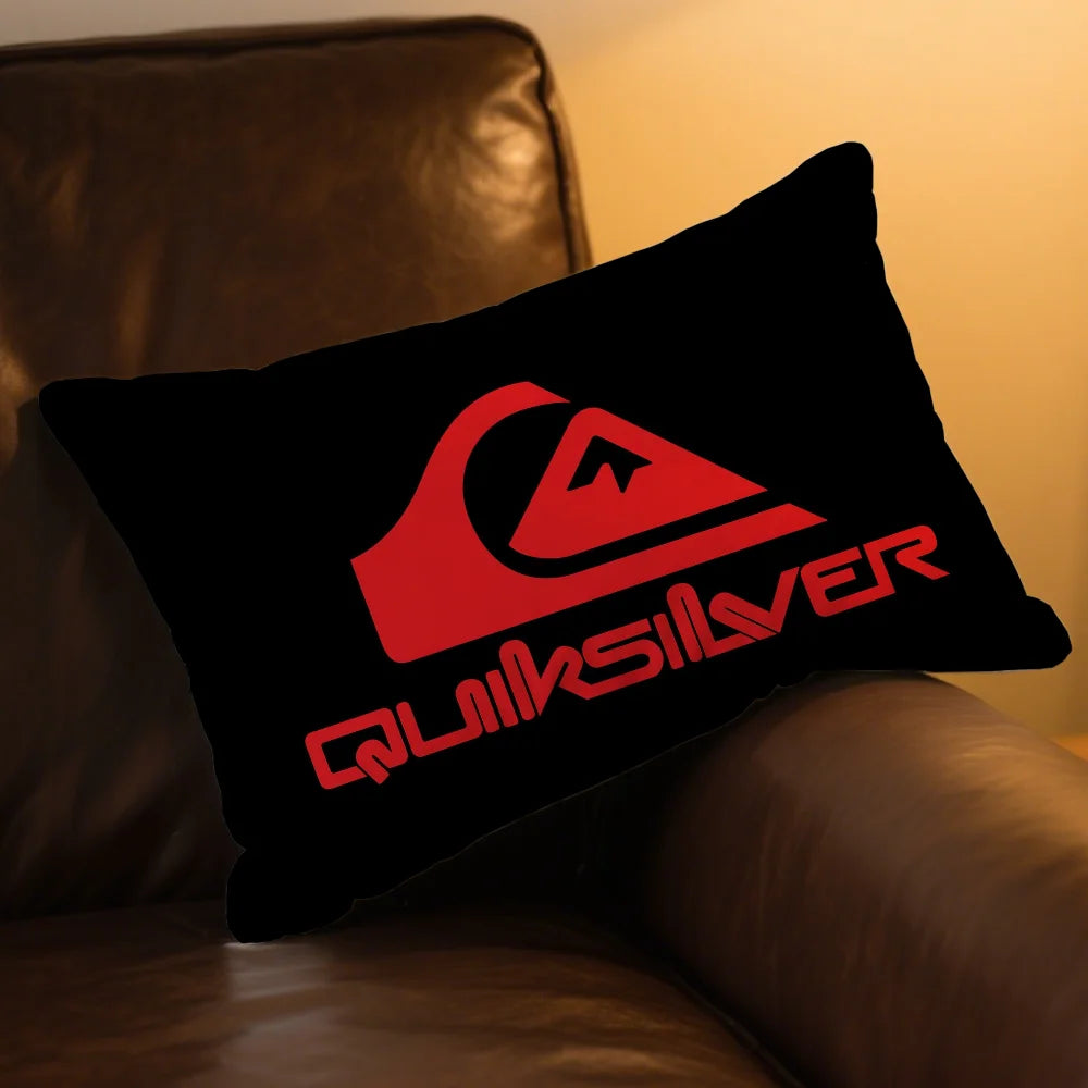 housse coussin imprimée logo quiksilver noir moderne canapé décoration salon voiture 12x20in 16x24in 19x30in
