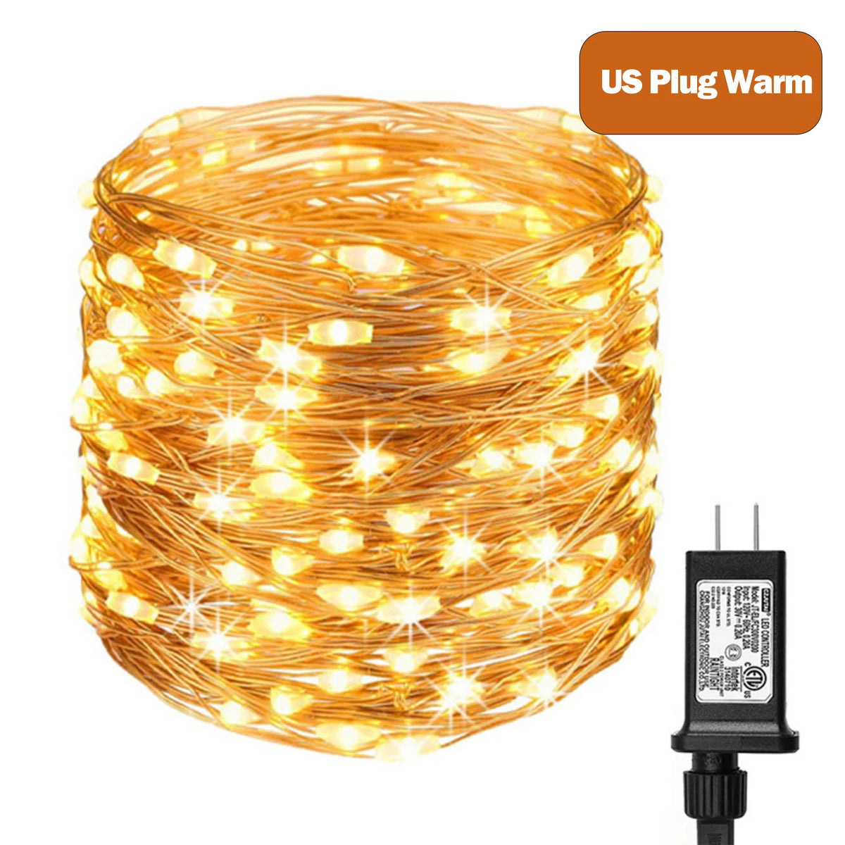 guirlande lumineuse led fil cuivre blanc chaud decoration exterieur jardin mariage noel grande longueur