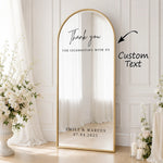 cadre miroir personnalisable moderne élégant noir doré adhésif texte personnalisé fleurs
