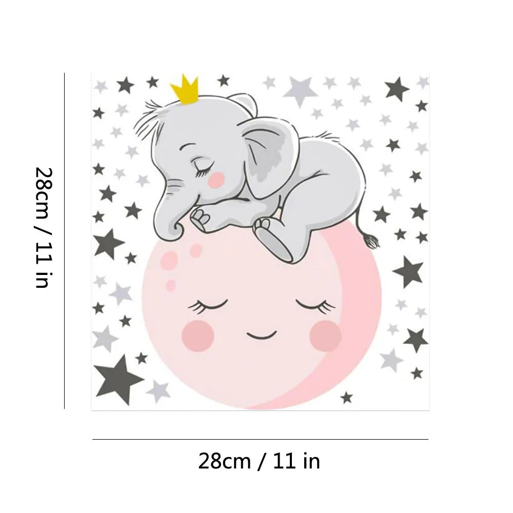 stickers muraux décoratifs enfants nuages lune étoiles arc ciel cœurs phosphorescents opaques animateurs