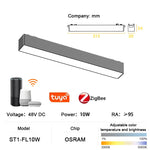 luminaire led rail magnétique noir moderne système éclairage intelligent intérieur ultra mince