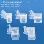 connecteurs led transparents 2pin 3pin clips câbles rgb cct cob 5v 12v 30v ul