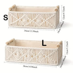 paniers macramé blancs boho chic poignées bois rangement decoration interieur storage glam