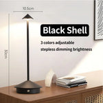 lampe table led contemporaine noire dorée tactile variable ornement décoration salon études