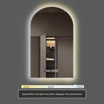 miroir intelligent éclairé led défogage moderne minimaliste gris beige lisse