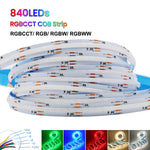 ruban led flexible blanc moderne 24v 840leds rgb cct adhésif inclusion câbles connecteurs