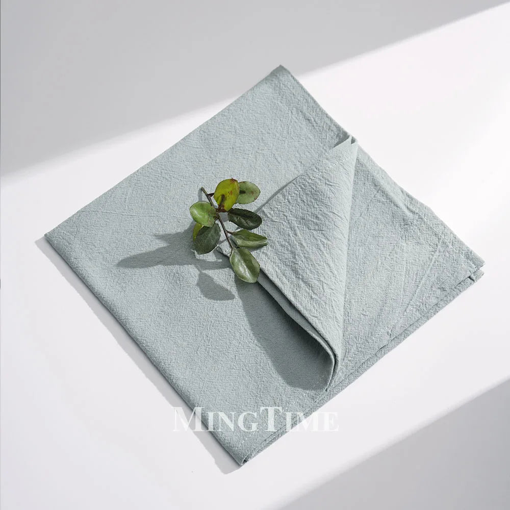 serviettes coton unies réutilisables classiques beige rose vert bleu marine table maison party
