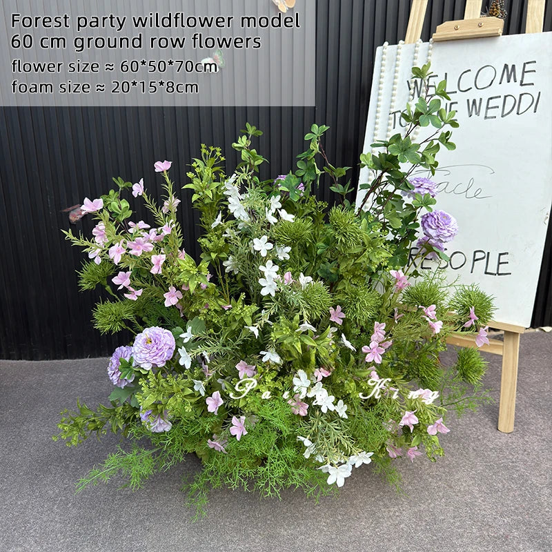 décoration maison naturelle composition florale artificielle feuilles fleurs vert blanc rose rustic styleextérieurintérieur