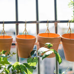 crochet suspension pot fleur acier inoxydable antirouille clip mural jardinage moderne argente silver