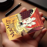 autocollants dessin animé moomins riviera carte bancaire réutilisable waterproof orange illustration classique