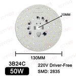 plaque led 24w 40w 50w 80w 100w 150w blanc diodes smd 2835 moderne ac220v