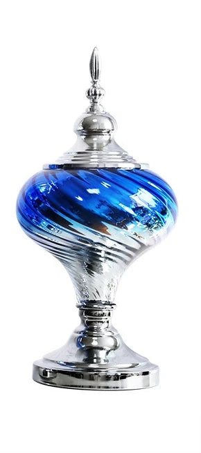 vases decoratifs verre depolied bleu argent fleurs bouquet decoration intérieure tableaux meubles chambre salon