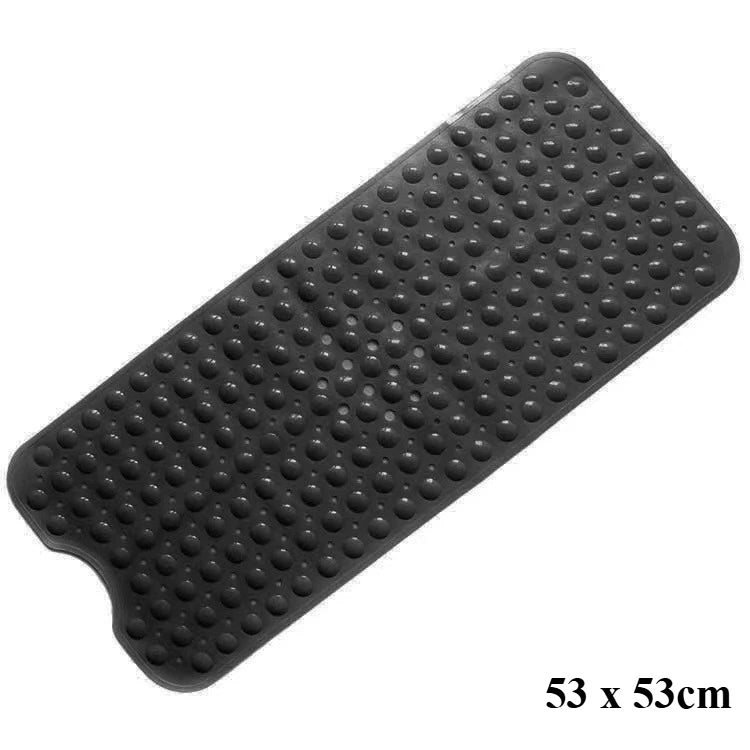 tapis douche gris bleu clair perforé anti dérapant drainage rapide moderne suction 70x38cm 53x53cm