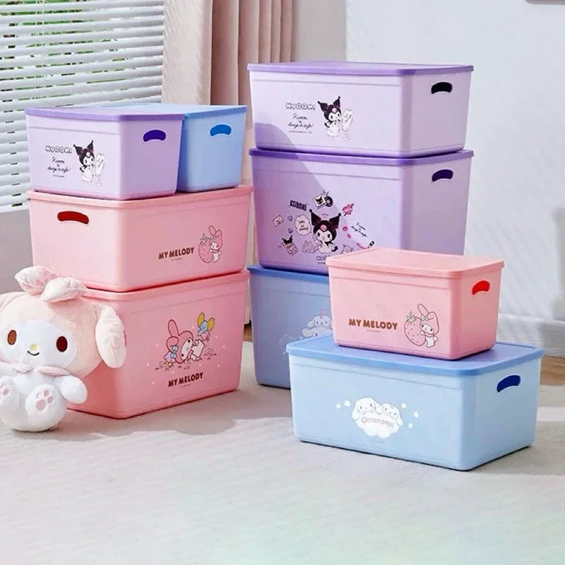 boîtes rangement plastique imperméable my melody pom pom purin multiple utilisations poignées