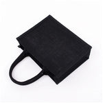 sac main jute noir utilitaire réutilisable pliable mariage festif organisateur cadeaux