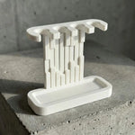 rangement brosses dents électriques blanc noir architectural moderne minimaliste drainage